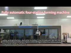 Τετραστασιακή μηχανή σχηματισμού κενού κάνει πλαστικά κουτιά με φρούτα