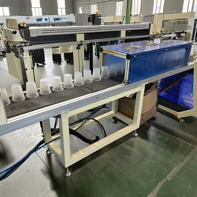 Μηχανή εκτύπωσης φλιτζάνων 220V/50Hz τύπου μελάνης UV Σύστημα ελέγχου PLC Οθόνη αφής Διασύνδεση λειτουργίας