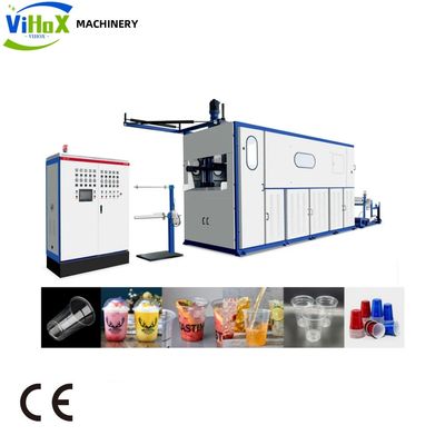 11KW Θερμαντική ισχύς Πλήρως αυτόματη μηχανή κατασκευής πλαστικών φλιτζανιών μιας χρήσης με δωρεάν υπηρεσία μετά την πώληση
